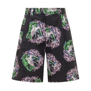 MSGM 그래픽 프린트 무릎 길이 쇼츠 3240MB03227056 99 TP944054453