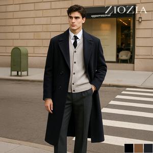 [지오지아] 솔리드 더블 롱코트 (AEB4CB1103)