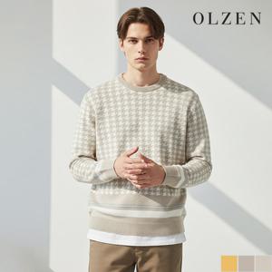 [올젠] 패턴 라운드 니트 (ZRC4ER1101)