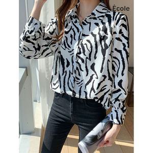 [에꼴드파리]레오파드 긴팔 셔츠_F27WBB003Z