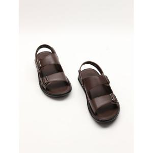 [아이슈즈]남성 가죽 2선 버클 장식 캐주얼샌들 108788