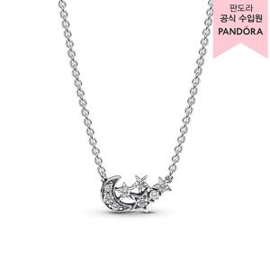 [판도라(주얼리)][백화점 보증서 제공]스파클링 문 & 스타 콜리어 네크리스_392991C01_B