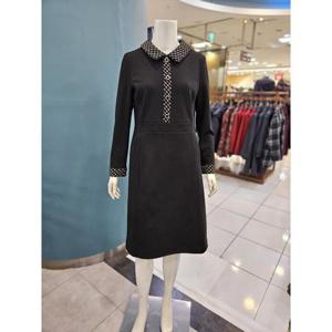 포라리 세이브존05 카라 체크 포인트 원피스 S341010