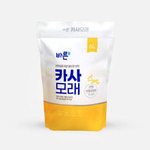 바른카사모래 라이트 6L (4.2kg) (가는입자) 고양이 모래 고양이 모래