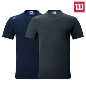 [윌슨]반팔 티셔츠 7263 차콜 카라 단체 테니스