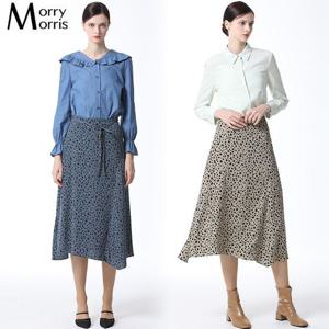 [모리모리스]페미닌 레오파드 언밸런스 스커트