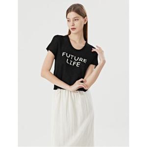 [GGPX]영문 레터링 캐쥬얼 라운드 반팔 니트 (GOBKT019D)