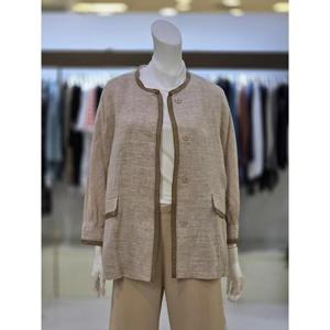 소고 트리아나 세이브존07 소고 트리아나 여성 오버핏 노카라 린넨 자켓 TJ2GA26