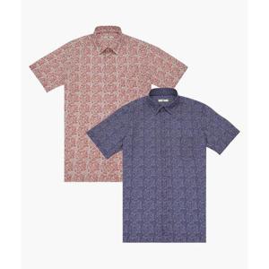 피에르가르뎅 세이브존03 페이즐리 프린트 노멀핏 반팔 셔츠 AFAZXPPWS2619