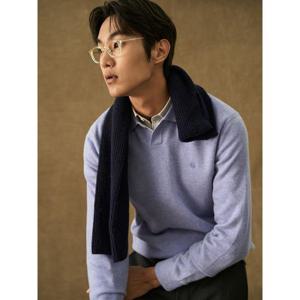 [빈폴멘] 울 캐시미어 혼방 칼라넥 니트  퍼플 (BC4851C07U)