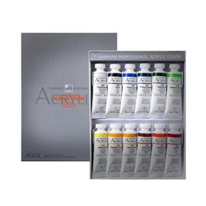 신한 아크릴물감 50ml 12색A 전문가용