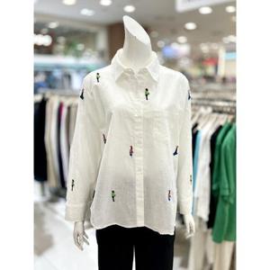 [트리아나]소고 세이브존01 여름 자수 린넨 셔츠 AK2BA22