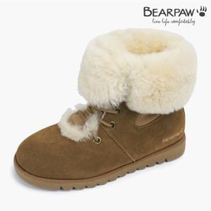 [베어파우(슈즈)]여성 OPHELIA 천연소가죽 천연모피 양털 부츠 (K2924002QD-W-EGR)