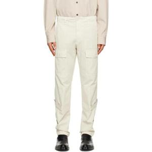 25 FW 드리스반노튼 남성 오프 화이트 벨크로 탭 카고 팬츠 231358M188001