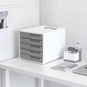 모던 5단 서류함 그레이 서류 정리함 서류함 서류받침 서류보관함 문서보관함 소품함 수납함 파일철