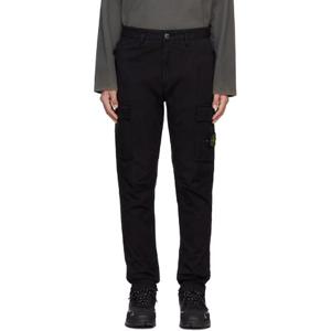 25 FW 스톤아일랜드 남성 블랙 스트레치 TC 수피마 코튼 트윌 카고 팬츠 251828M188018