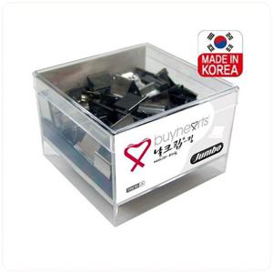 사무용품집게 바이하츠 점보 실버날크립 날 킹 JK 1개