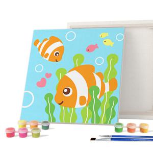 아이러브페인팅 DIY캔버스형 그림그리기 20x20cm 바다_니모친구