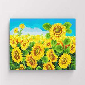 아이러브페인팅 DIY캔버스형 보석십자수 40x50cm 해바라기하늘