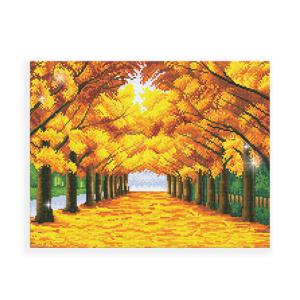 아이러브페인팅 DIY캔버스형 보석십자수 40x50cm 황금빛 산책길