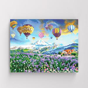 아이러브페인팅 DIY캔버스형 보석십자수 40x50cm 새벽 열기구 여행