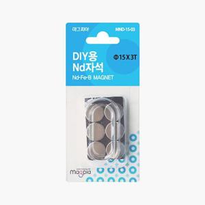 DIY강력자석 원형 15X3T 6개입
