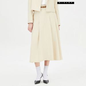 [시슬리] 넥서스 벨티드 플리츠 롱 스커트 SASK09411