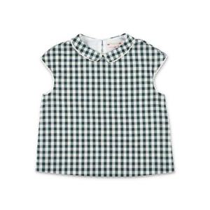 키즈 봉쁘앙 블라우스 S05GBLW00026 448A GREEN WHITE CHECK