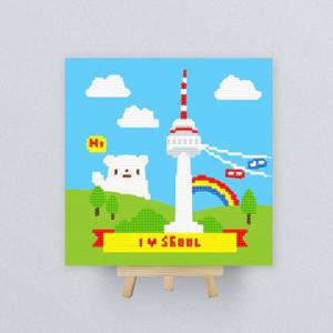 보석십자수 명화 풍경 랜드마크 서울 20x20