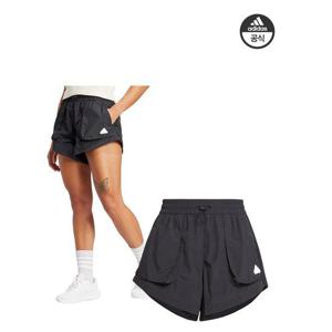 [아디다스] 여성용 루즈핏 나일론 카고쇼츠/반바지-IQ4822
