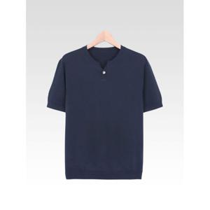 [빌리버스]남성 반팔 헨리넥 버튼 니트 여름 티셔츠 340VRE