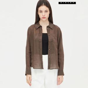 [시슬리] 포켓 자수 린넨 블라우스 SAWSC1531