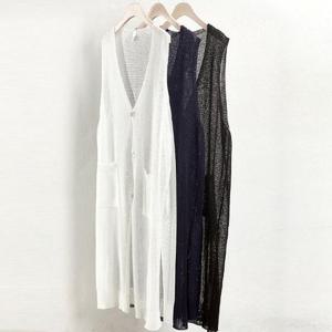 [시드마켓]니트 시스루 썸머 롱조끼 4010321S 빅사이즈 여성 503