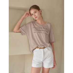 [탱커스]심플 레터링 유브이넥 하프 티셔츠 (TX1TS015L0)