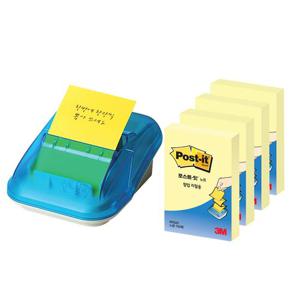 3M 팝업 디스펜서 팩 KR-2003 51x76mm 메모지 4패드 메모디스펜서 메모지디스펜서 팝업메모 메모지 점착메