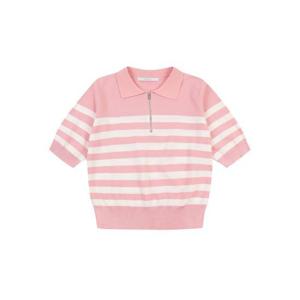 [반에이크]ST패턴 반집업 반팔니트_VB35KTQ303Z