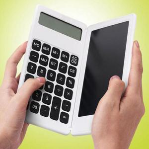 컴우드 접이식 전자 계산기 메모보드 겸용 (CW-CT80) (화이트)