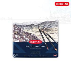 더웬트 칼라 차콜 목탄연필 24색세트/색조 목탄색연필