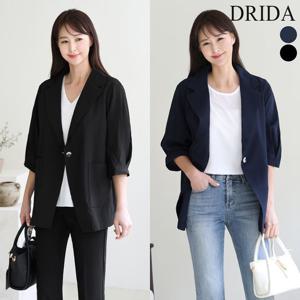 [드리다] 여성 봄 여름 7부 린넨 마 빅사이즈 정장 자켓 40-50대 미시 중년여성 엄마옷 하객 상견례 학