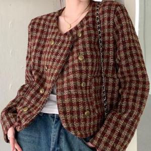 [에이치플러스몰]간절기 가을 클래식 트위드 자켓 DO9995