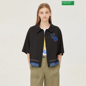 [베네통] 린넨 혼방 앤디 블라우스 BABLA9531