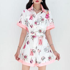 [금찌] 하와이 패턴 점프수트 ST7473P