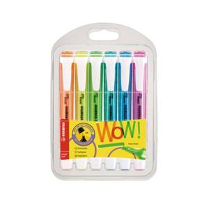 아트박스/오피스큐 스타빌로 스윙쿨형광펜6색세트 1자루 4 0mm