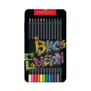 아트박스/파버카스텔 파버카스텔 블랙 색연필 12색 틴케이스