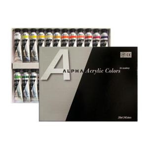 아트박스/아트피스 알파 아크릴 물감 실버 라벨 20ml 24색