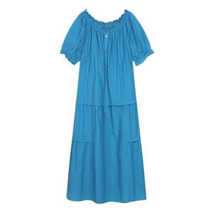 [미센스]밴딩 반팔 롱 원피스_MB46OPM184A