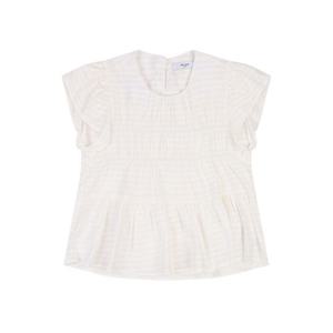 [반에이크]프릴체크 민소매 블라우스_VB38BLUG10Z