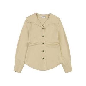 [에꼴드파리]빅카라 허리셔링 블라우스_CB28WBA005Z