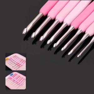 핑크 키밍 코바늘세트 뜨개질 도구 모사용 레이스용