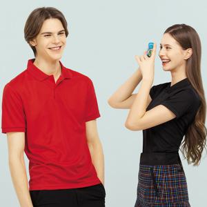 샵앤) 남녀공용 카라넥 에어로쿨 무지 반팔 단체 티 SC-WSH-U0034